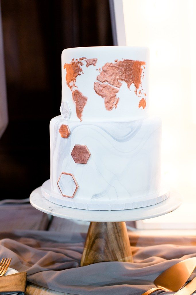 Personalized wedding cake at Irena and Colby's California wedding. Photo by Leah Marie Photography | Danelle's Bridal Boutique Blog